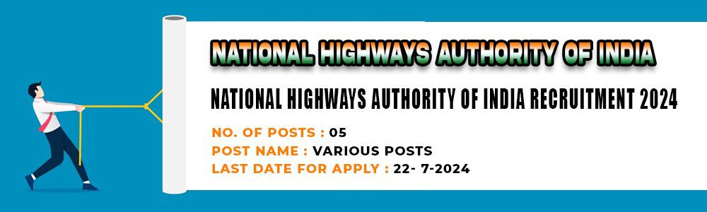 National Highways Authority of India Notification 2024