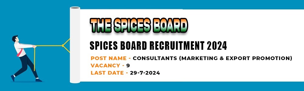 Spices Board Consultant Recruitment 2024