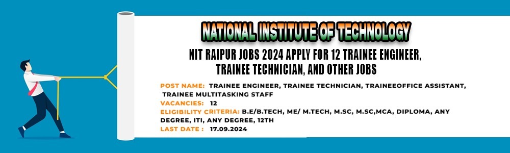 NIT Raipur Recruitment 2024