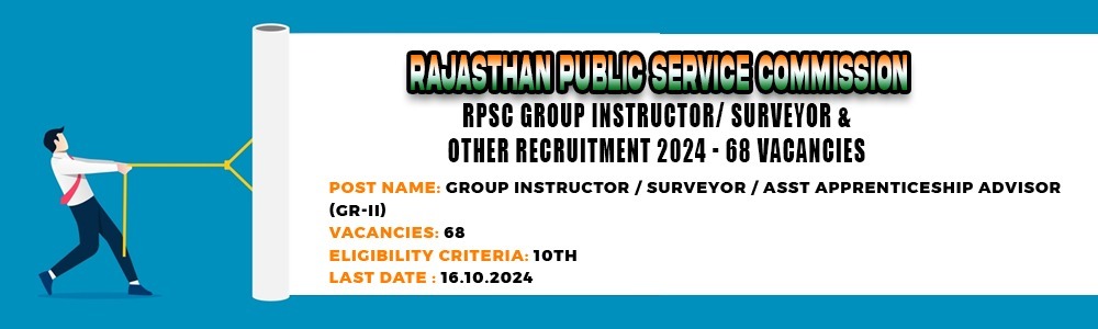 RPSC Group Instructor/ Surveyor & Other Recruitment 2024